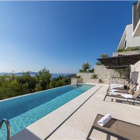 Luxury 5-Bedroom Sea-View Villa with Heated Infinity Pool in Orasac near Dubrovnik – Sleeps 10